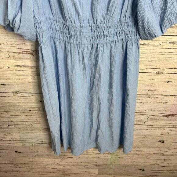 Calvin Klein blue dress balloon sleeves size 8 - Picture 2 of 6